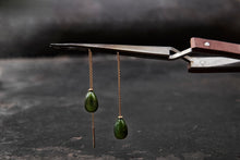 Load image into Gallery viewer, Dangling Jade Earrings