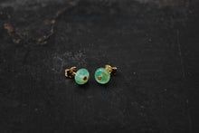 Load image into Gallery viewer, The Dot Stud Earrings With Chrysoprase
