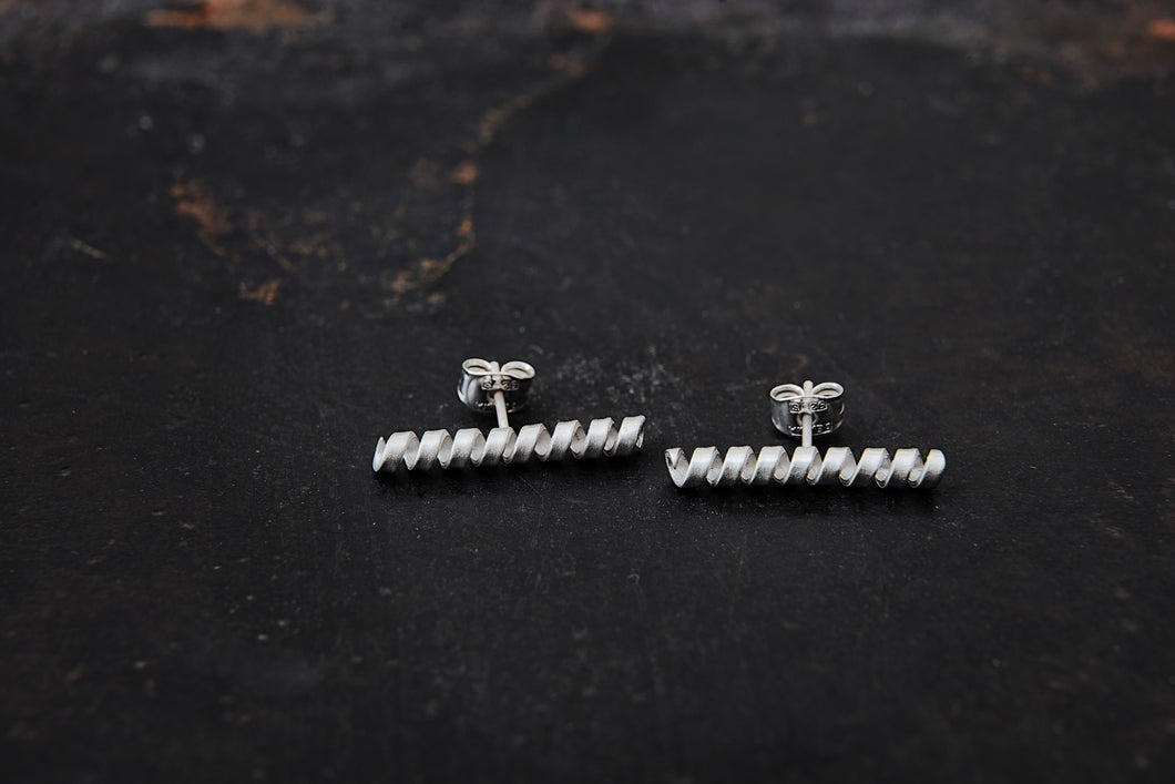 Silver Curl Earrings