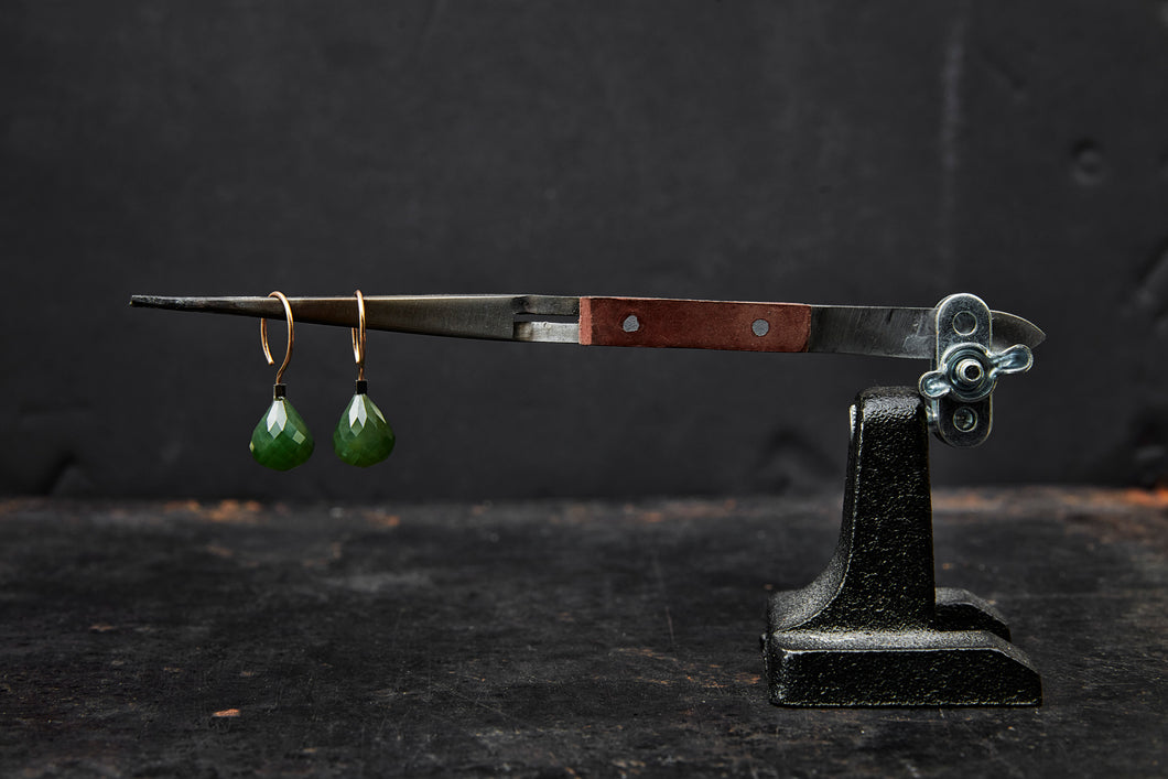 Jade Hoop Earrings